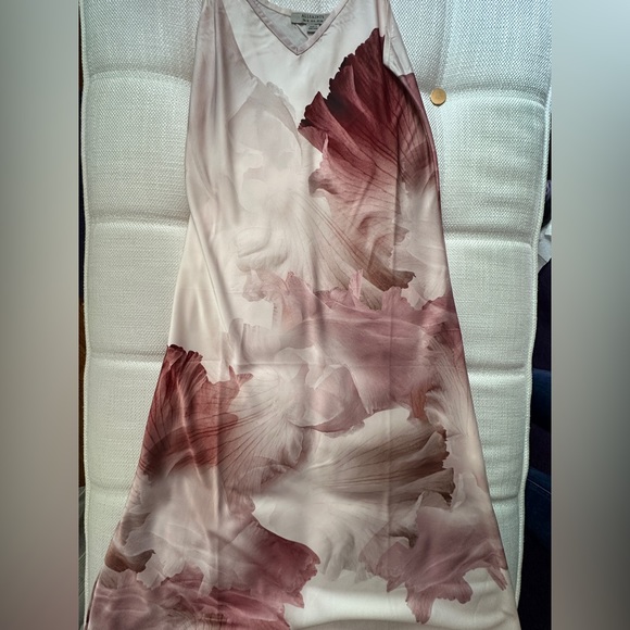 All Saints Pink and Cream Midi Dress - Picture 4 of 5